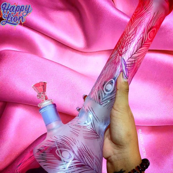 Bong beaker Pink Peacock Smoke - Imagen 2