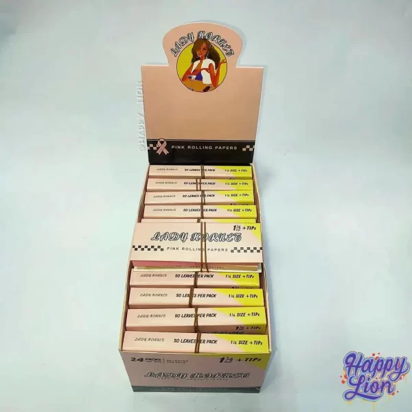 Pink rolling paper + Tips Lady Hornet - Imagen 2