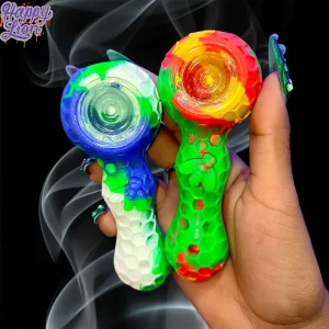 Pipa de silicona con cazoleta de cuarzo