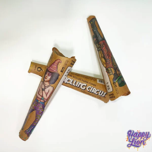 Pre rolled cones Lion rolling circus