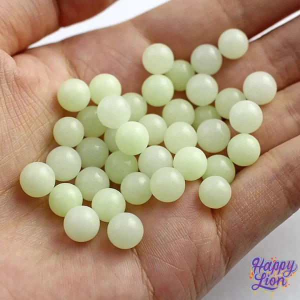 Perlas verde fosforescentes 6mm