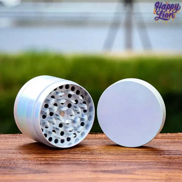White iridescent grinder 5cm - Imagen 2