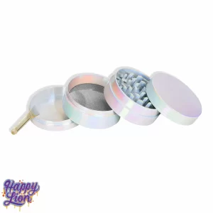 White iridescent grinder 6.3cm