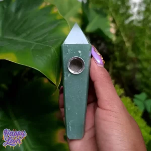 Pipa de cuarzo jade verde