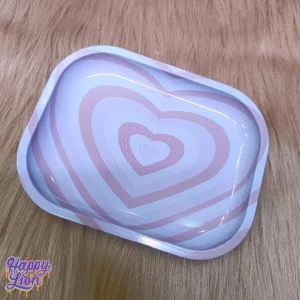 Pink heart tray