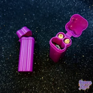Three purple container