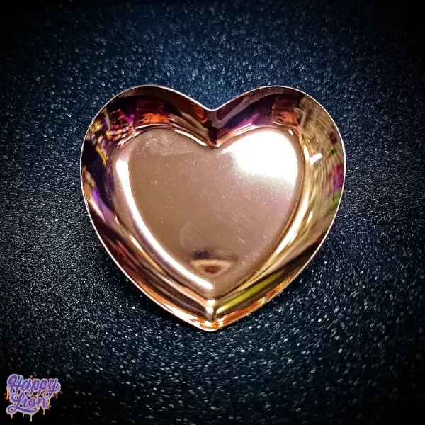 Mini bandeja de corazón oro viejo