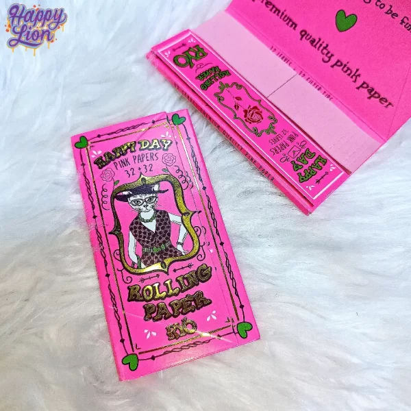 Pink rolling paper king size Happy days Moon - Imagen 2