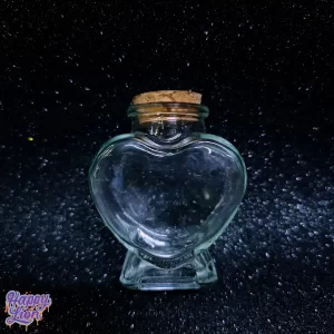Heart glass container