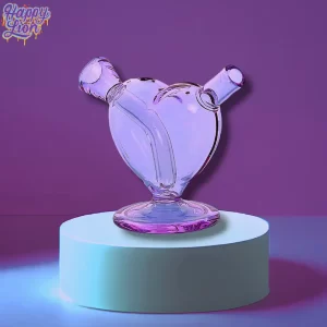 Bubbler heart purple