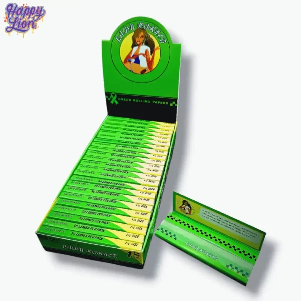 Green rolling paper 1 1/4 Lady hornet - Imagen 2