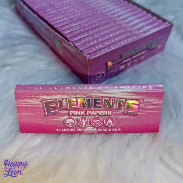 Pink rolling paper 1 1/4 Elements - Imagen 2