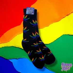 Medias largas de hojas pride