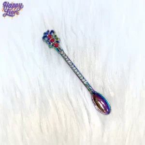 Heart iridescent spoon