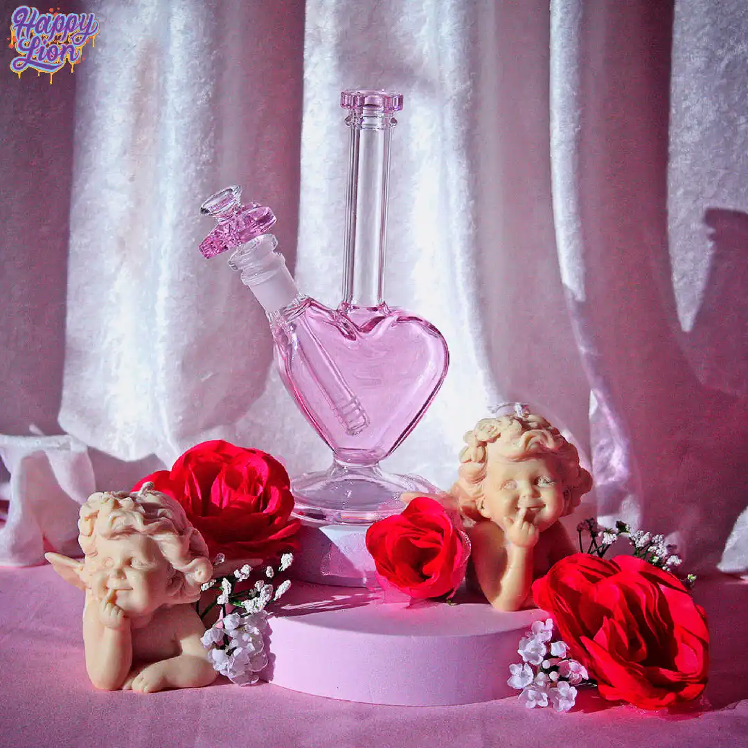 Pink heart bong + slide heart - Imagen 4