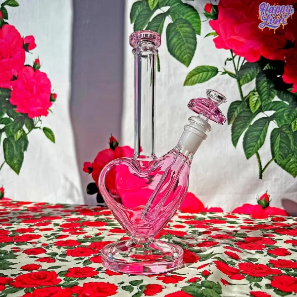 Pink heart bong + slide heart