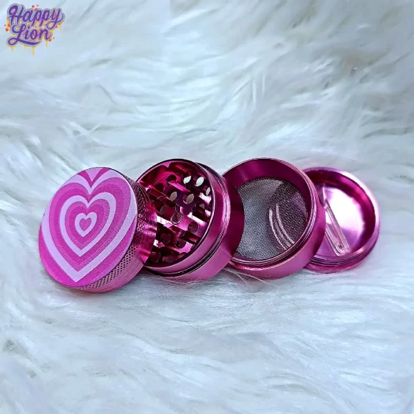 Pink heart grinder 4cm - Imagen 3
