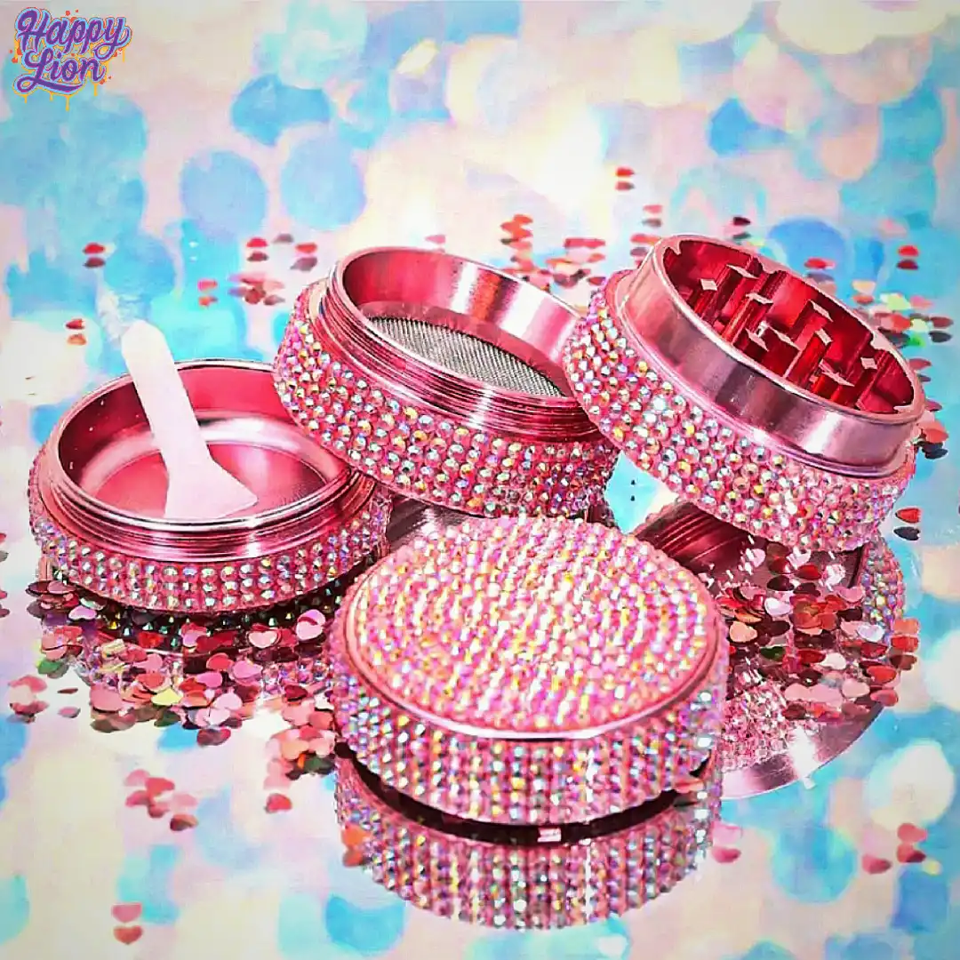Pink shiny grinder 4cm - Imagen 2