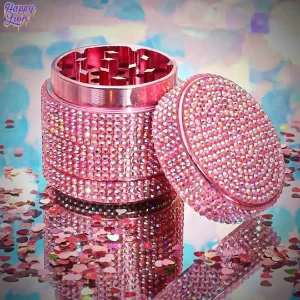 Pink shiny grinder 4cm