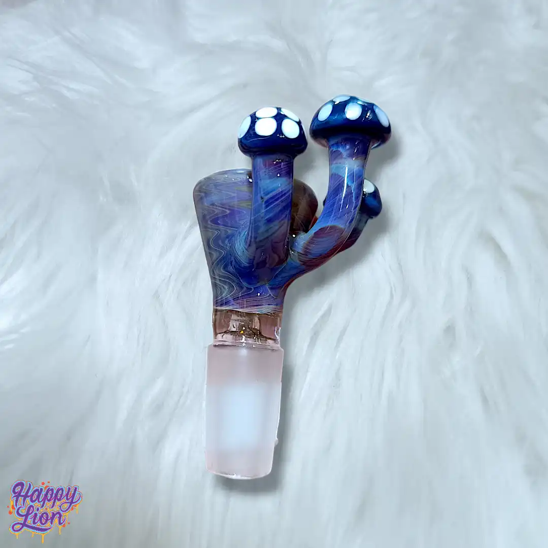 Slide mushrooms purple tones 14mm macho - Imagen 3