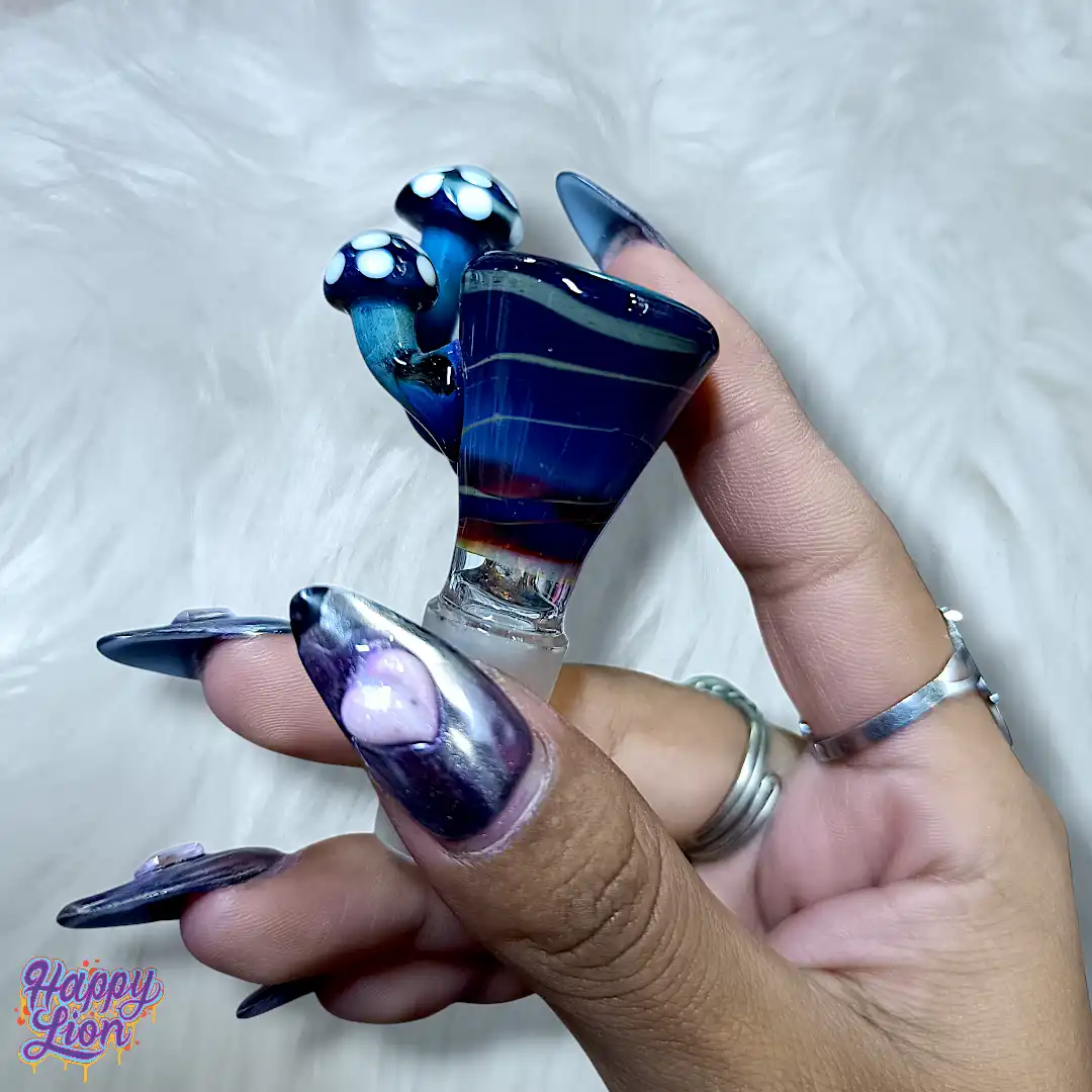 Slide mushroom blue tones 14mm macho - Imagen 2