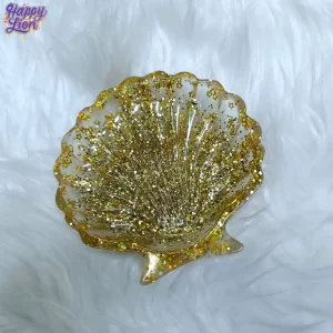 Golden seashell tray