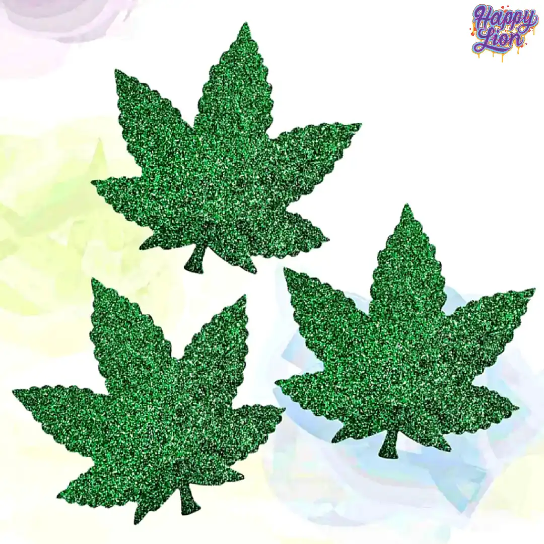 Cannabis leaf nipple covers