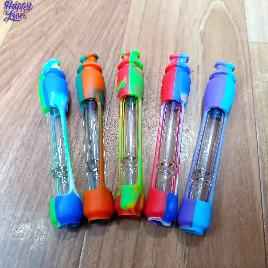 Hitter de vidrio tubo con forro de silicona