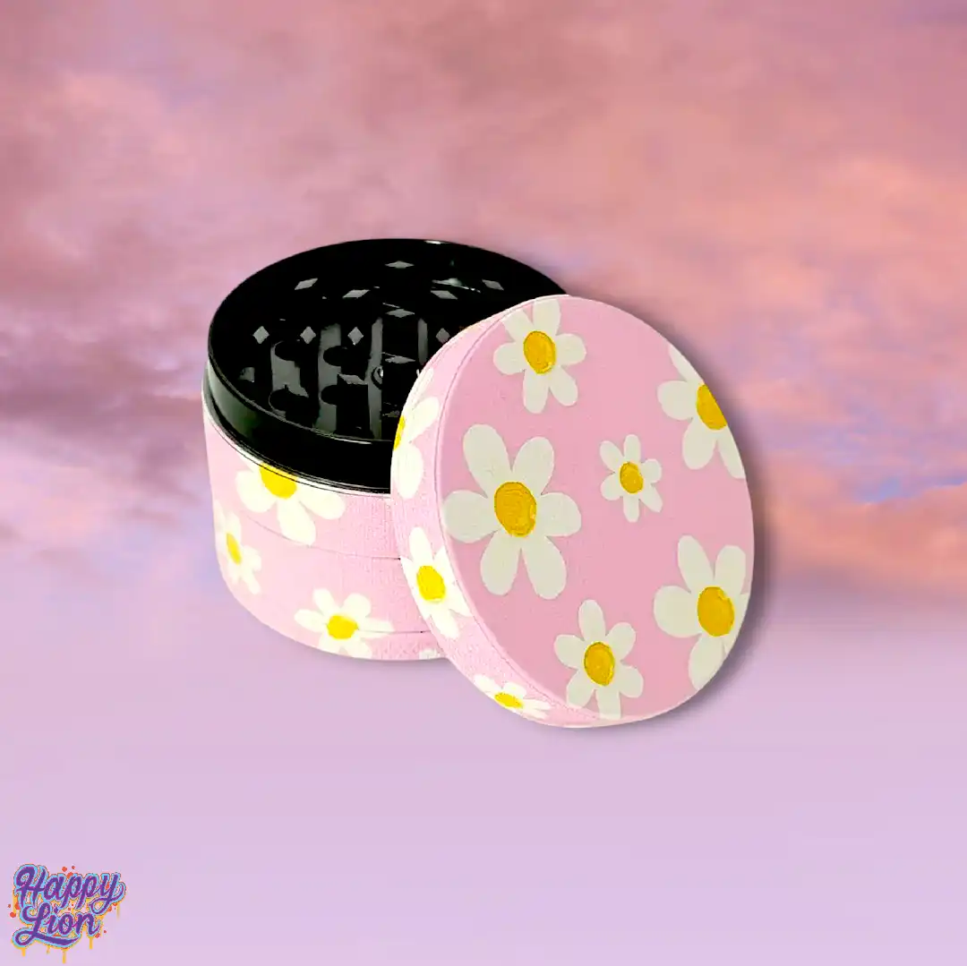Pink grinder with flowers 5cm - Imagen 2