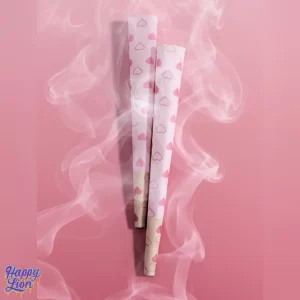 Pre-rolled cones of pink heart