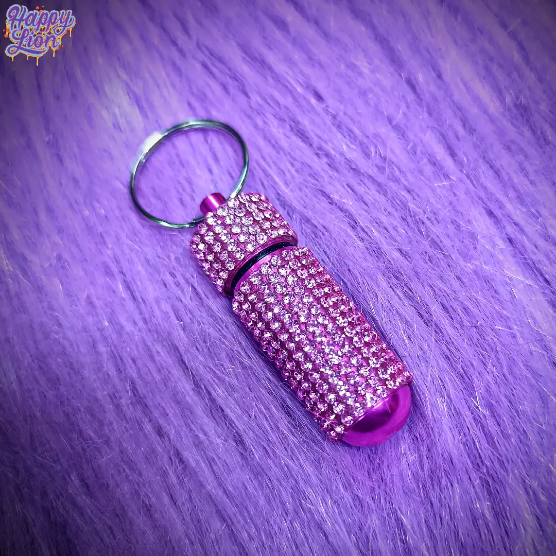 Pink glitter container for teapots