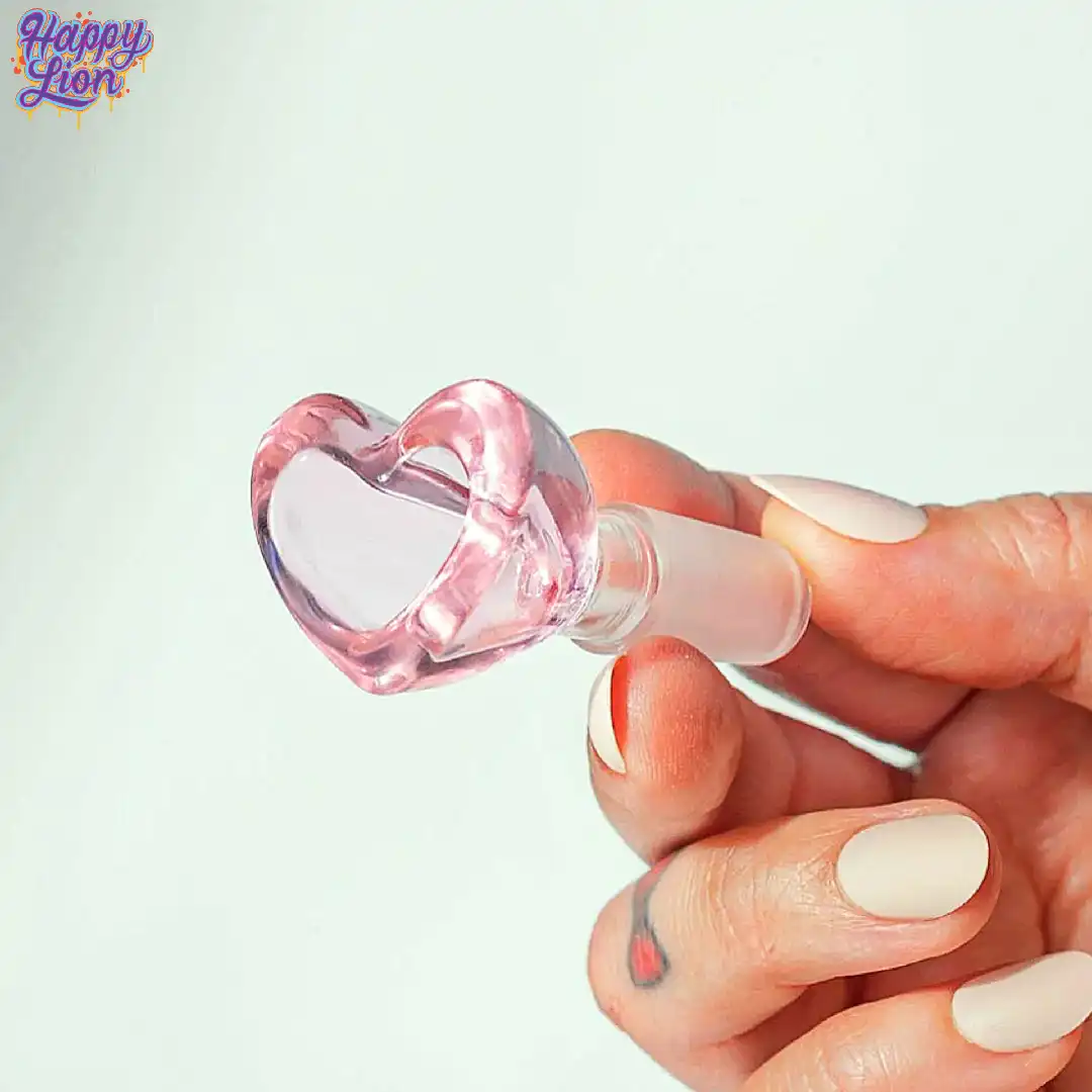 Large Pink Heart Bowl 14 mm macho - Imagen 2