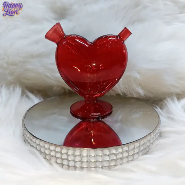 Red heart bubbler