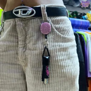 pink glitter clipper holder