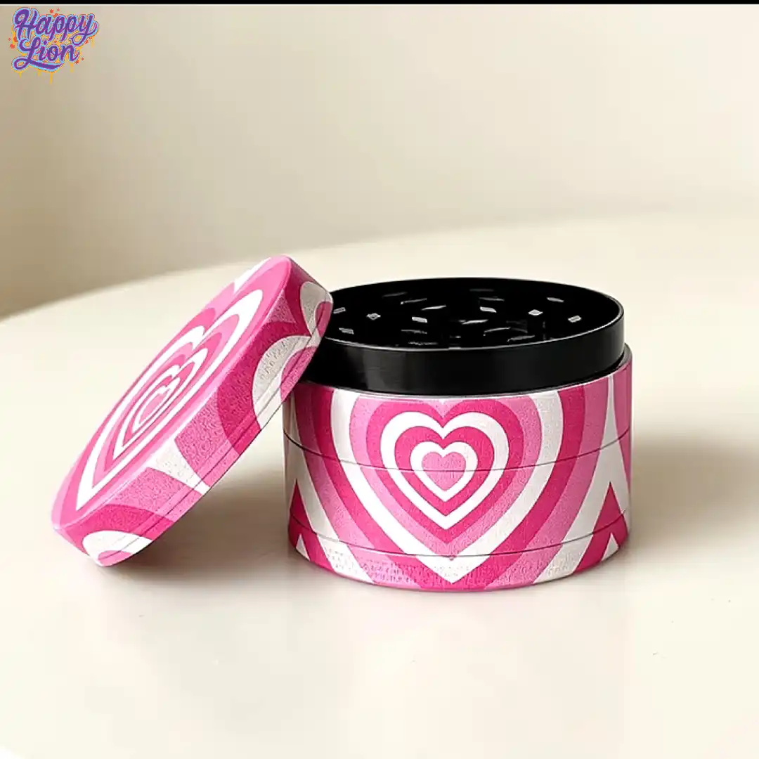 Pink heart grinder 5cm - Imagen 3