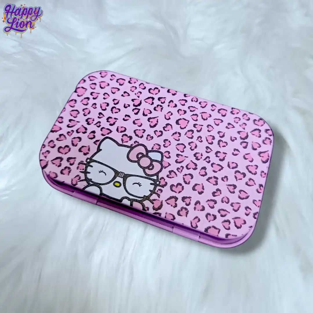 Hello Kitty print metal container
