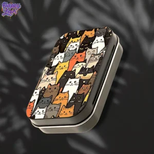 Cat world metal container