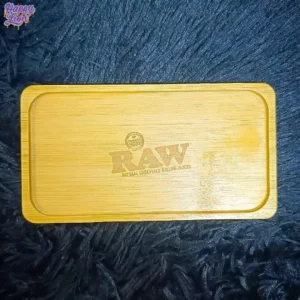 Mini rectangular wooden tray raw